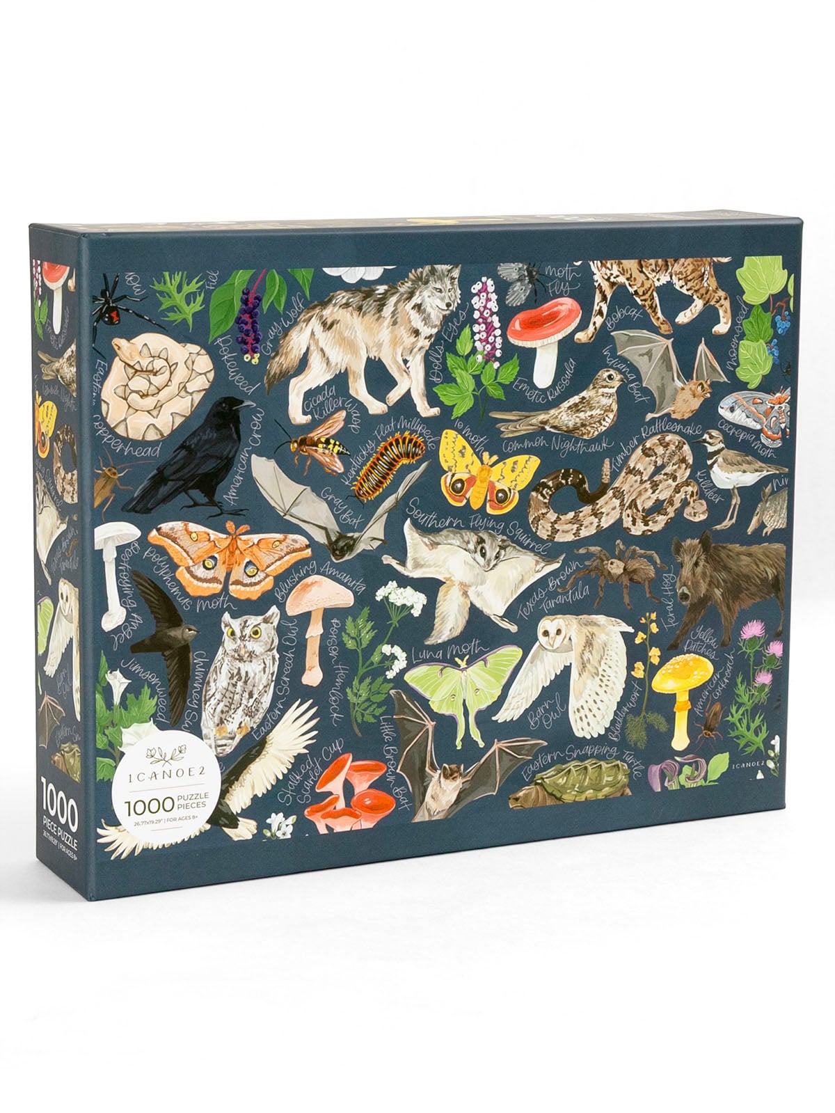 Midnight Flora & Fauna - 1000 Piece Jigsaw Puzzle - 1canoe2
