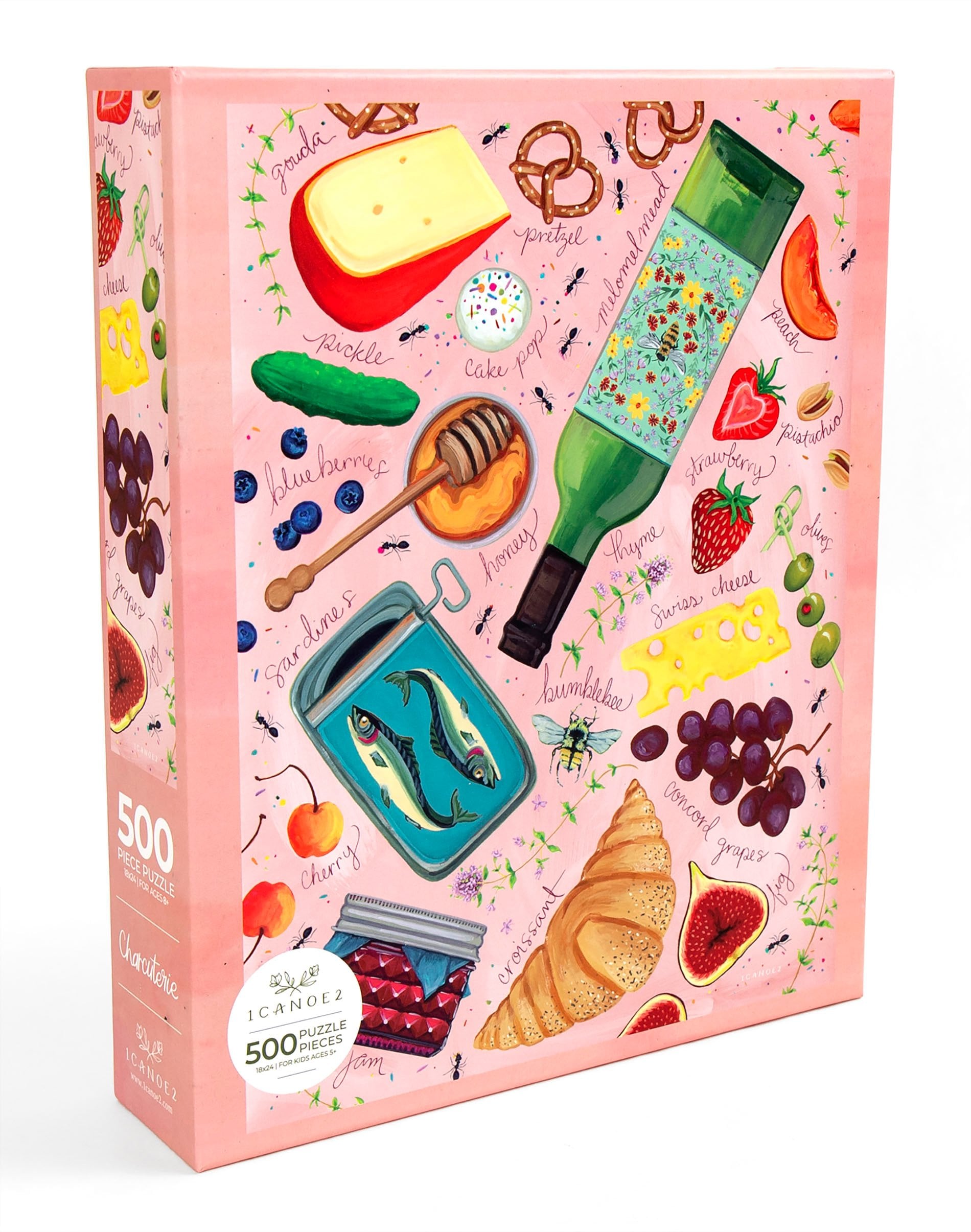 Charcuterie Food - 500 Piece Jigsaw Puzzle - 1canoe2