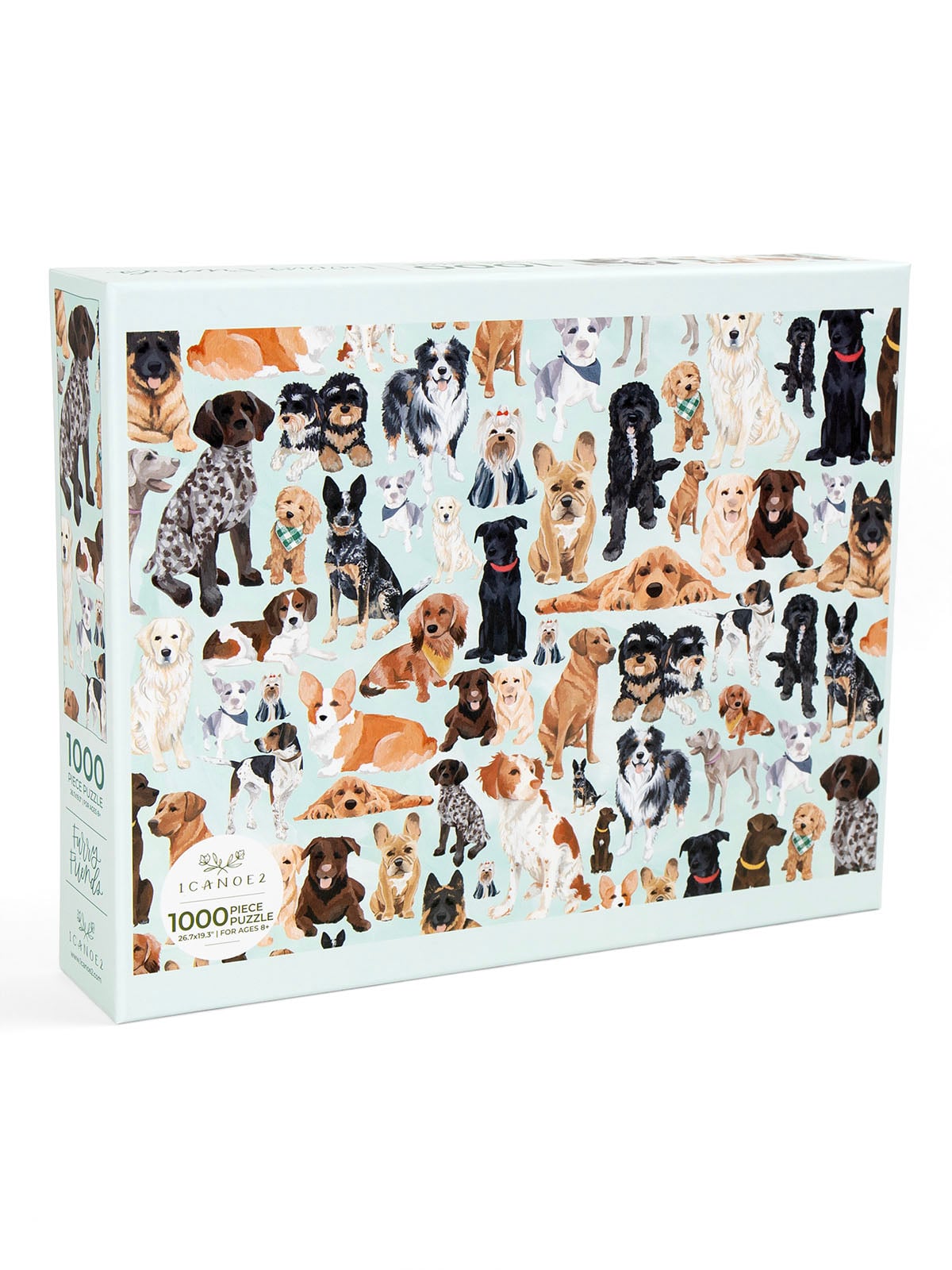 Furry Friends - 1,000 Piece Dog & Cat Jigsaw Puzzle - 1canoe2