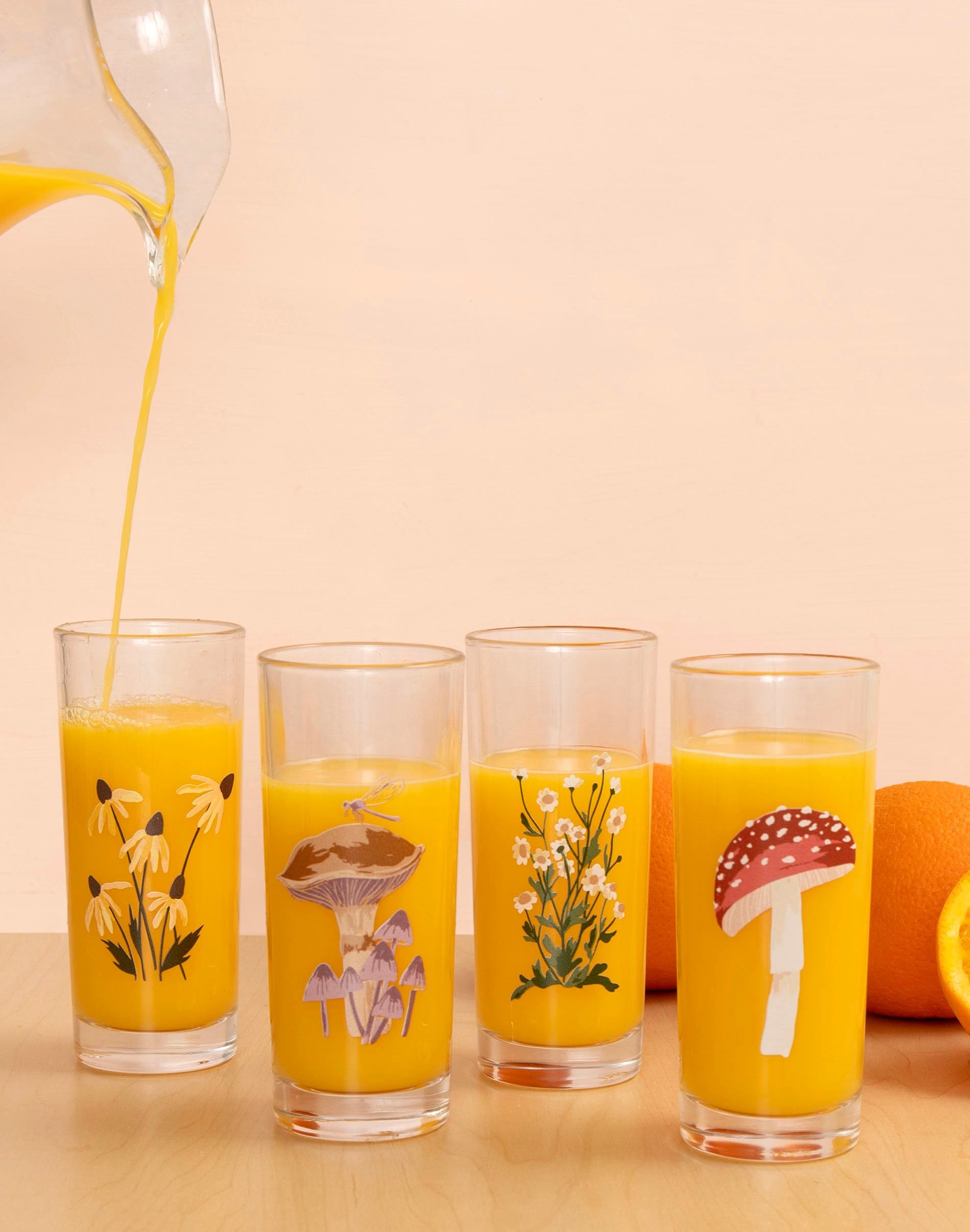 1Canoe2 Flora & Fauna Juice Glass - Thumbnail 2