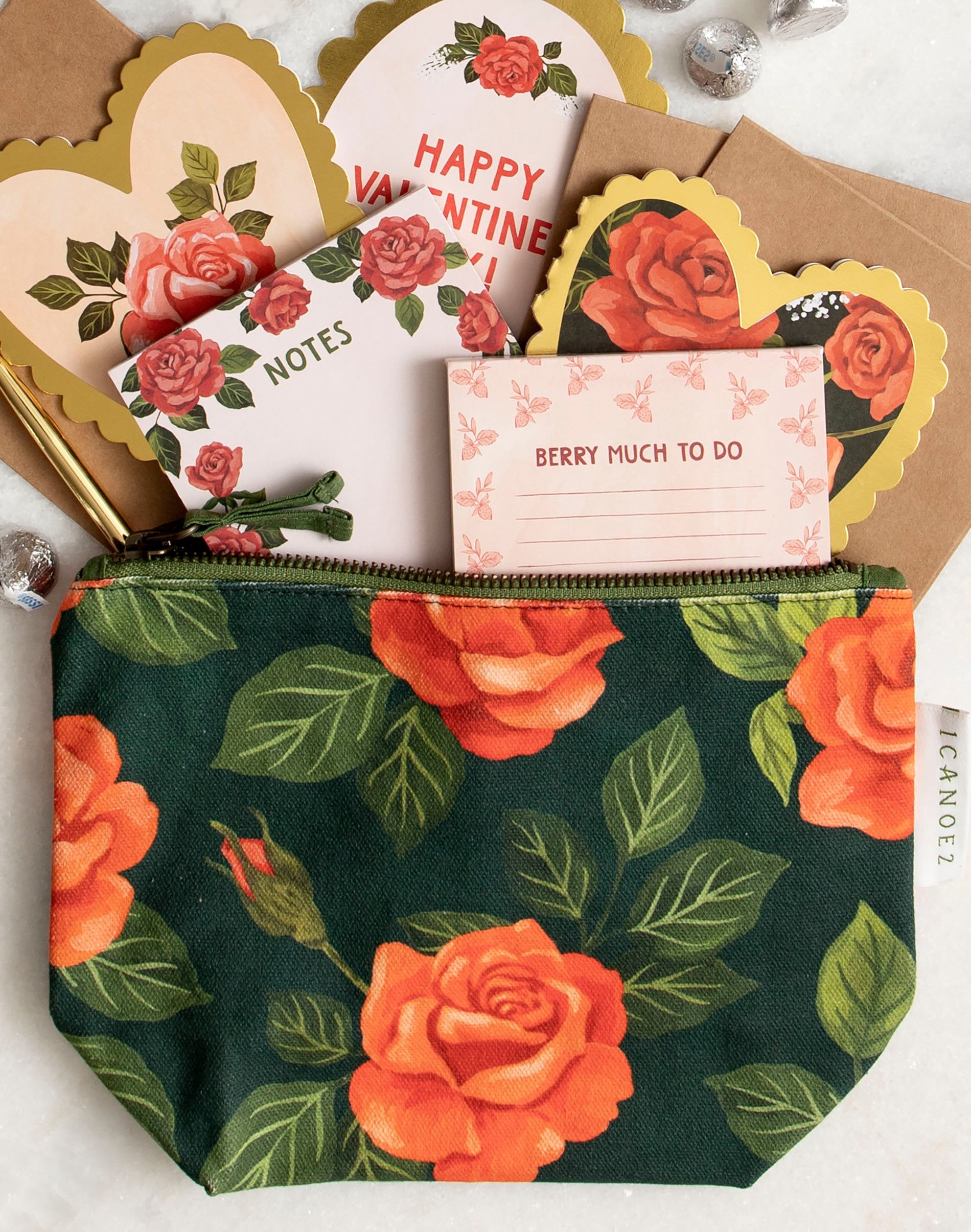 Roses Canvas Pouch - 1canoe2 display picture 3
