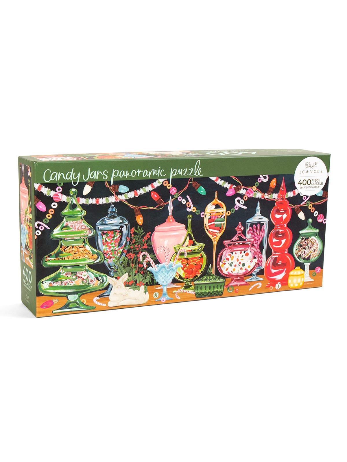 Candy Jars - 400 Piece Panoramic Holiday Jigsaw Puzzle - 1canoe2