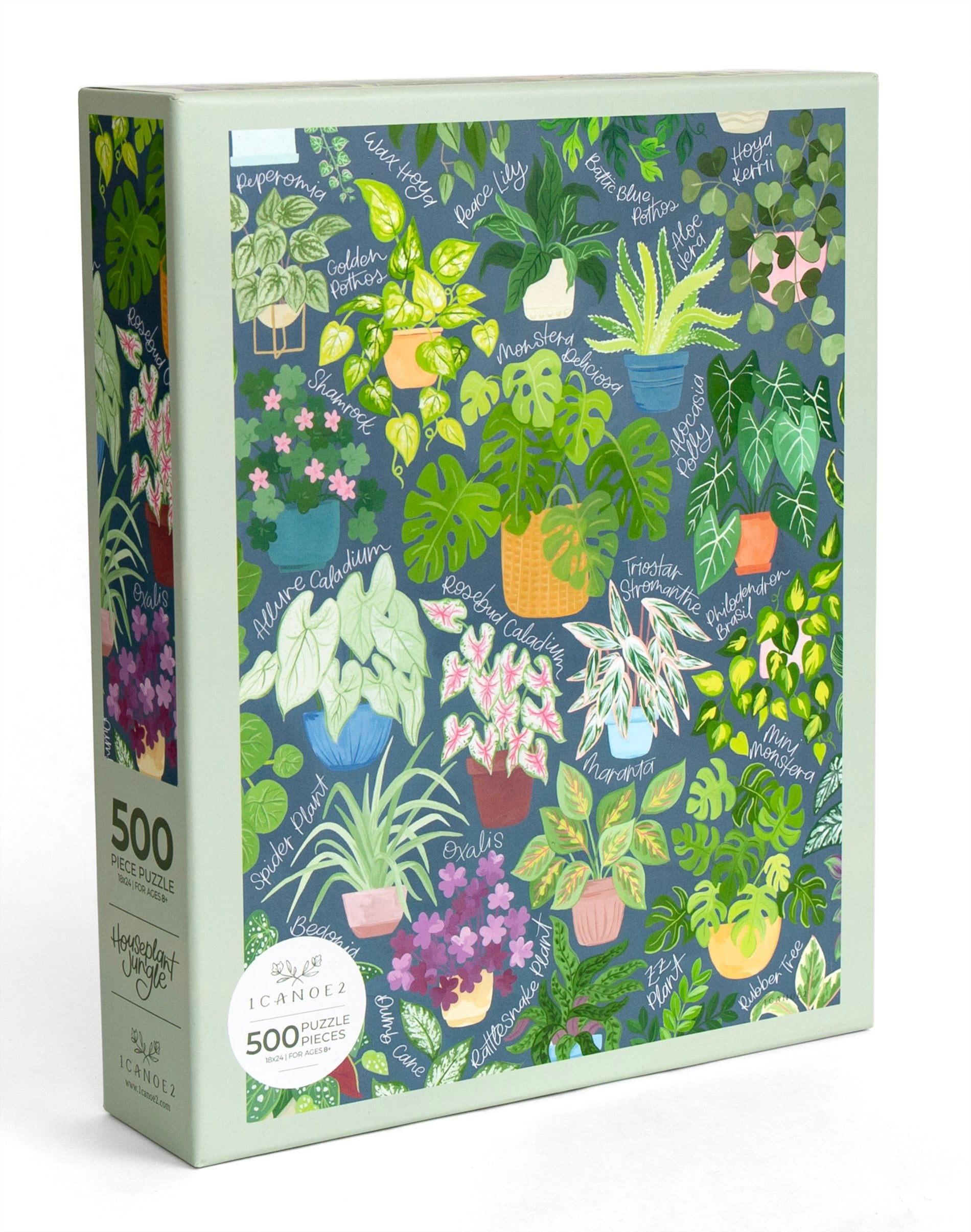 Houseplant Jungle - 500 Piece Jigsaw Puzzle - 1canoe2