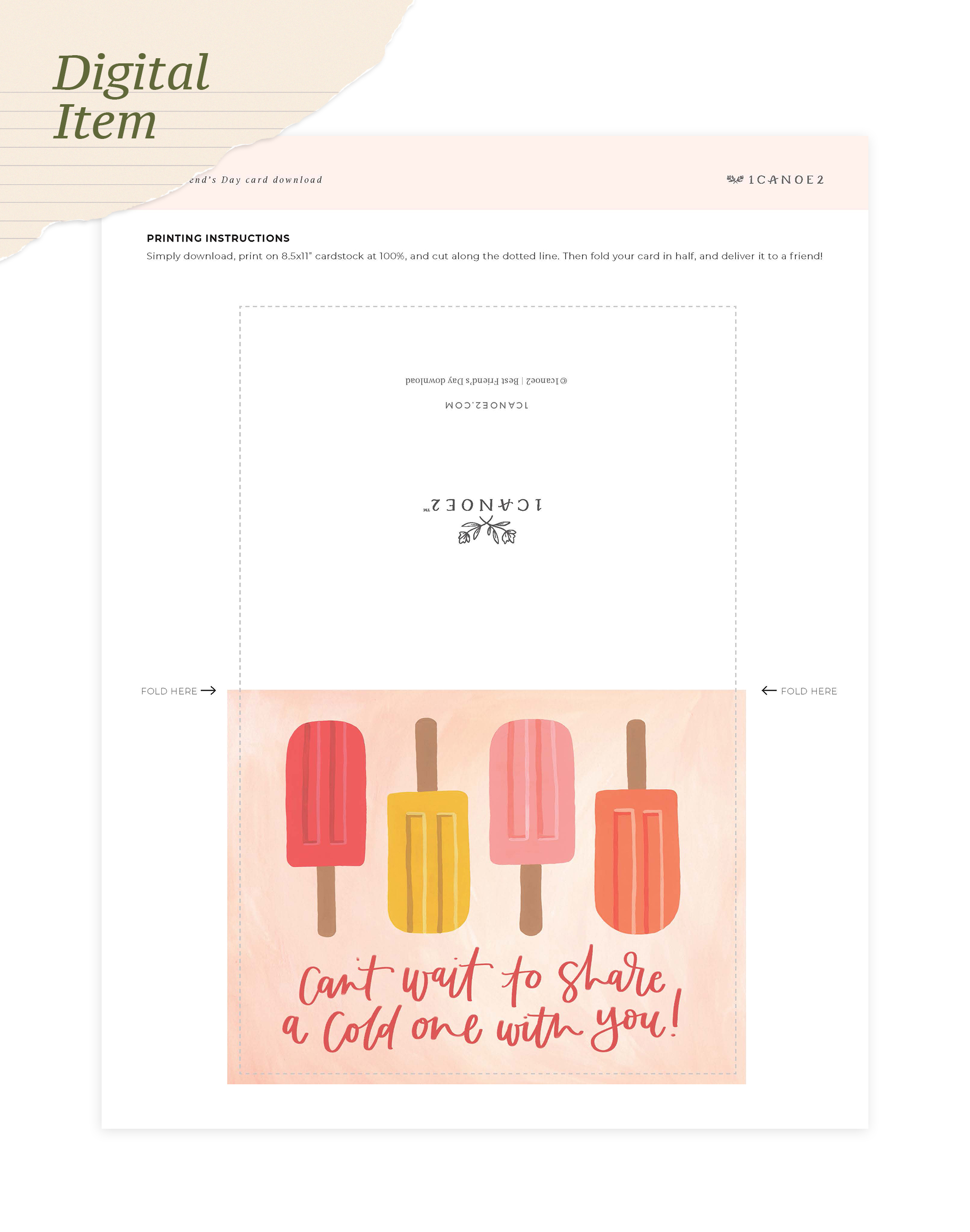 digital-printable-best-friends-day-greeting-card-1canoe2 for Free Printable Best Friend Cards Digital Printable Best Friends Day Greeting Card - 1canoe2 for Free Printable Best Friend Cards